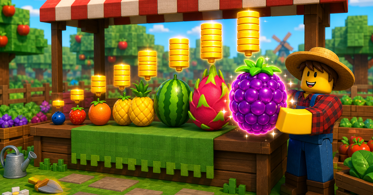 Grow a Garden Crop Values Explained 2 grow a garden crop values - fruit price illustration
