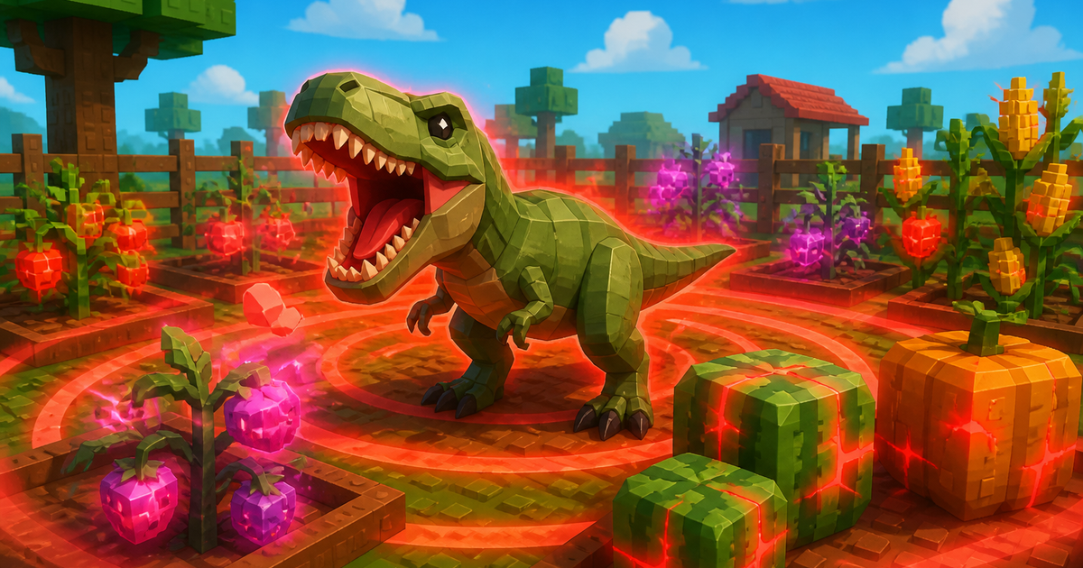 Grow a Garden T-Rex Pet Guide 2 t rex pet grow a garden - mutation eater spread method illustration