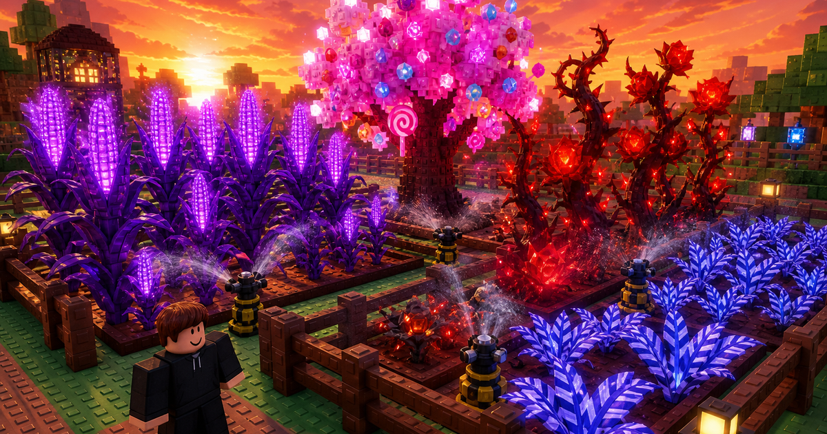 Grow a Garden Top Endgame Crops 2 top endgame crops grow a garden - violet corn and candy blossom illustration