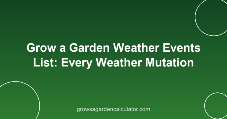 Weather Events Grow a Garden Lucky Restocks: How the Weather Event Works (2026)