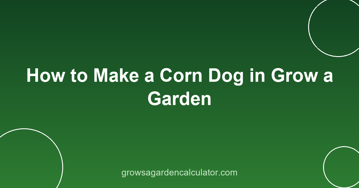 How to Make a Corn Dog in Grow a Garden 2 corn dog in grow a garden - recipes by rarity